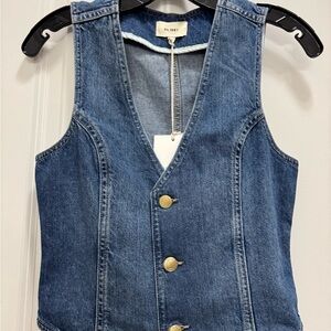 DL1961 Blue Denim Sleeveless Jacket
